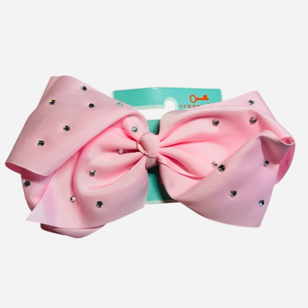 Copper Key Pink Bow with Rhinestones NWT